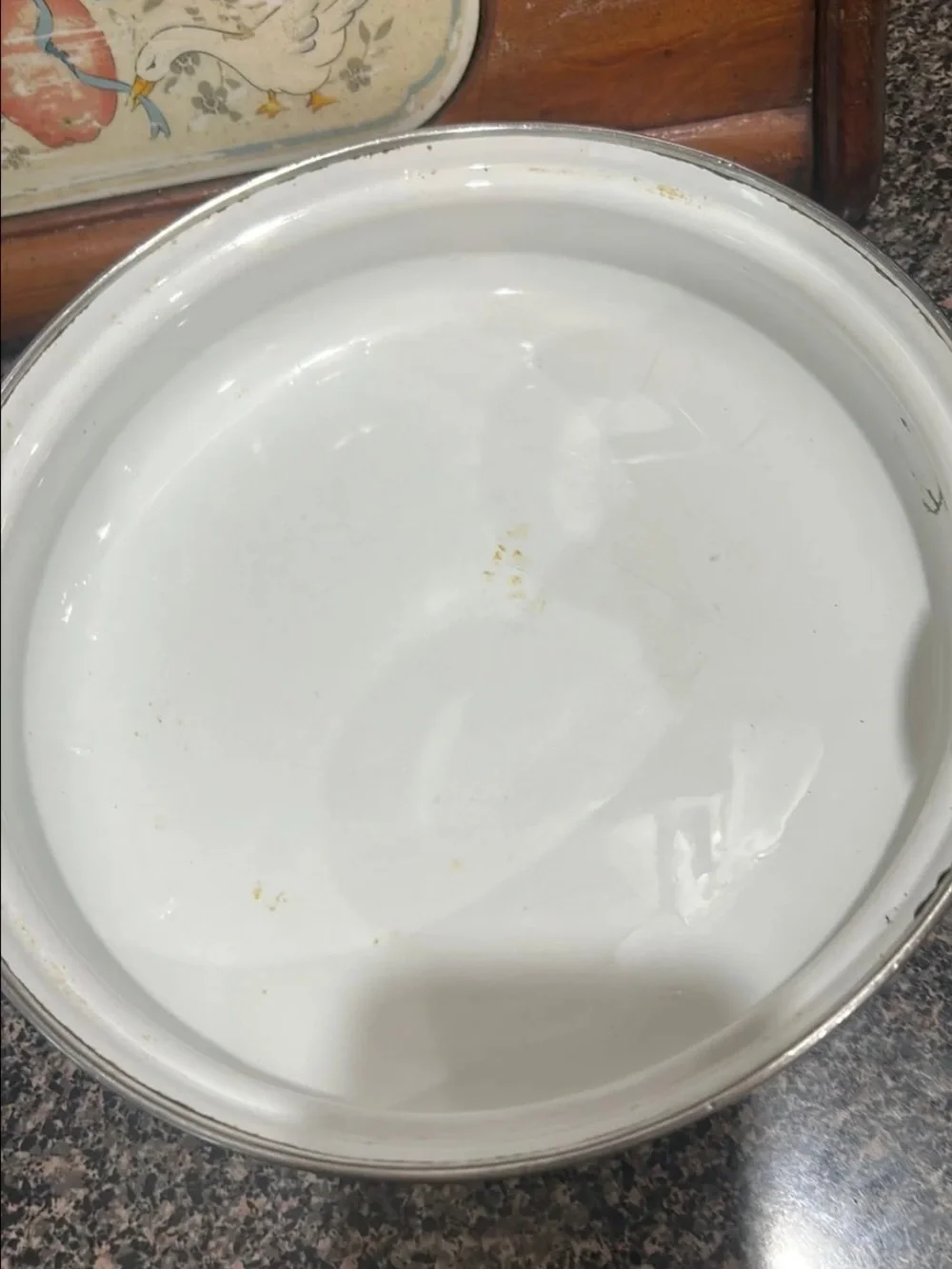 Vintage White Strawberry-Print Enamel Cookware Set - Classic White